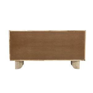 Lh Imports Haru 6 Drawer Dresser - Timeless Charm & Spacious Storage With Graceful Curves For Your Home Decor Beige Acacia,Acacia Veneer,Mdf Har006