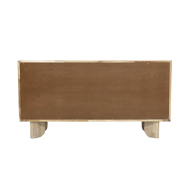 Lh Imports Haru 6 Drawer Dresser - Timeless Charm & Spacious Storage With Graceful Curves For Your Home Decor Beige Acacia,Acacia Veneer,Mdf Har006