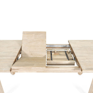 Lh Imports Haru Extension Dining Table - Stylish Double Leaf Design, Seats 6-8, Perfect For Any Space! Beige Acacia Har010