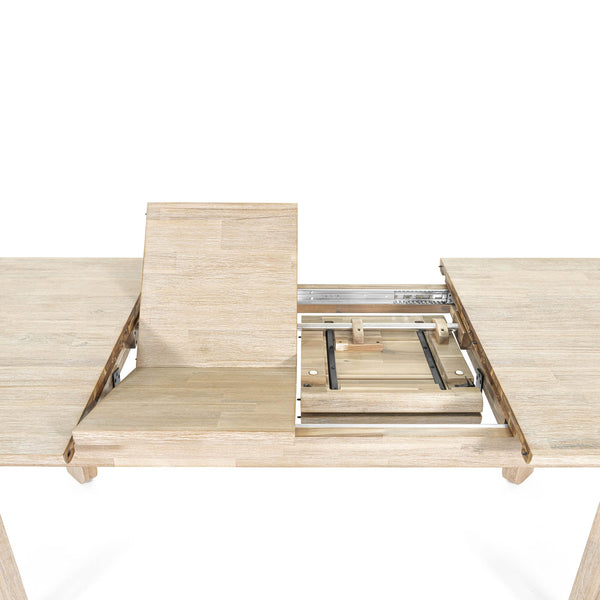 Lh Imports Haru Extension Dining Table - Stylish Double Leaf Design, Seats 6-8, Perfect For Any Space! Beige Acacia Har010