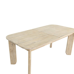 Lh Imports Haru Extension Dining Table - Stylish Double Leaf Design, Seats 6-8, Perfect For Any Space! Beige Acacia Har010