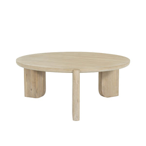 Lh Imports Haru Coffee Table - Stylish Round Design With Unique Leg Features Perfect For Enhancing Your Living Space Beige Acacia Har032