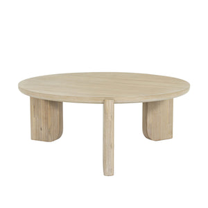 Lh Imports Haru Coffee Table - Stylish Round Design With Unique Leg Features Perfect For Enhancing Your Living Space Beige Acacia Har032