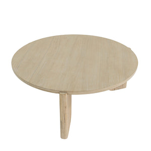 Lh Imports Haru Coffee Table - Stylish Round Design With Unique Leg Features Perfect For Enhancing Your Living Space Beige Acacia Har032