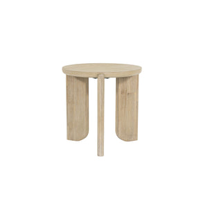 Lh Imports Haru Side Table - Stylish Round Design With Unique Legs For Elegant Living Room Décor And Charm Beige Acacia Har033