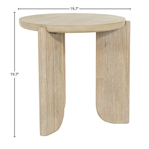 Lh Imports Haru Side Table - Stylish Round Design With Unique Legs For Elegant Living Room Décor And Charm Beige Acacia Har033