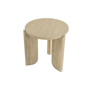 Lh Imports Haru Side Table - Stylish Round Design With Unique Legs For Elegant Living Room Décor And Charm Beige Acacia Har033