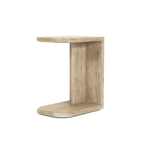 Lh Imports Haru C-shaped Side Table - Stylish & Versatile Accent For Modern & Classic Living Spaces Decor Beige Acacia Har035