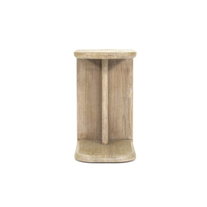 Lh Imports Haru C-shaped Side Table - Stylish & Versatile Accent For Modern & Classic Living Spaces Decor Beige Acacia Har035