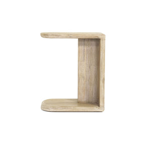 Lh Imports Haru C-shaped Side Table - Stylish & Versatile Accent For Modern & Classic Living Spaces Decor Beige Acacia Har035