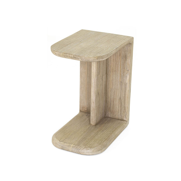 Lh Imports Haru C-shaped Side Table - Stylish & Versatile Accent For Modern & Classic Living Spaces Decor Beige Acacia Har035