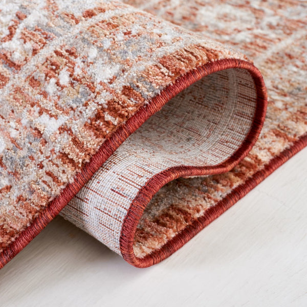 Safavieh Harlow 163 Power Loomed Rug Rust / Ivory Grey 9' x 12'