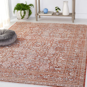 Safavieh Harlow 163 Power Loomed Rug Rust / Ivory Grey 9' x 12'