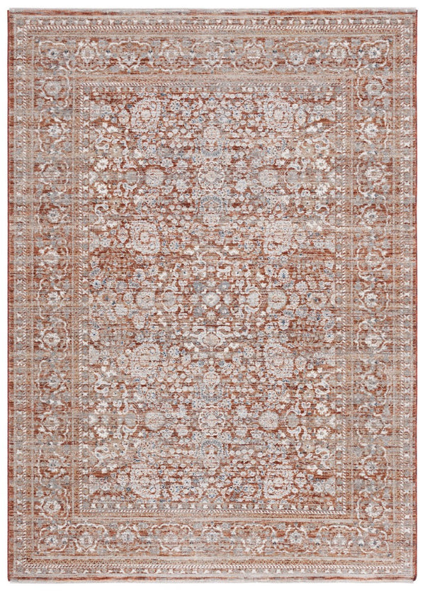 Safavieh Harlow 163 HAR163 Power Loomed  Rug Rust / Ivory Grey HAR163P-24