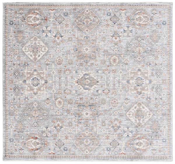 Safavieh Harlow 164 Power Loomed Rug Light Grey / Beige Blue 6'-3" x 6'-3" Square
