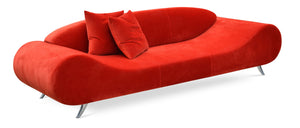 Soho Concept Soho Flat Lounge Armchair | Modern Elegance With Chrome Base | Premium Upholstery, Comfort & Style Red  Soho-concept-dining-chair-13486