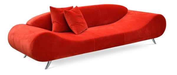 Soho Concept Soho Flat Lounge Armchair | Modern Elegance With Chrome Base | Premium Upholstery, Comfort & Style Red  Soho-concept-dining-chair-13486