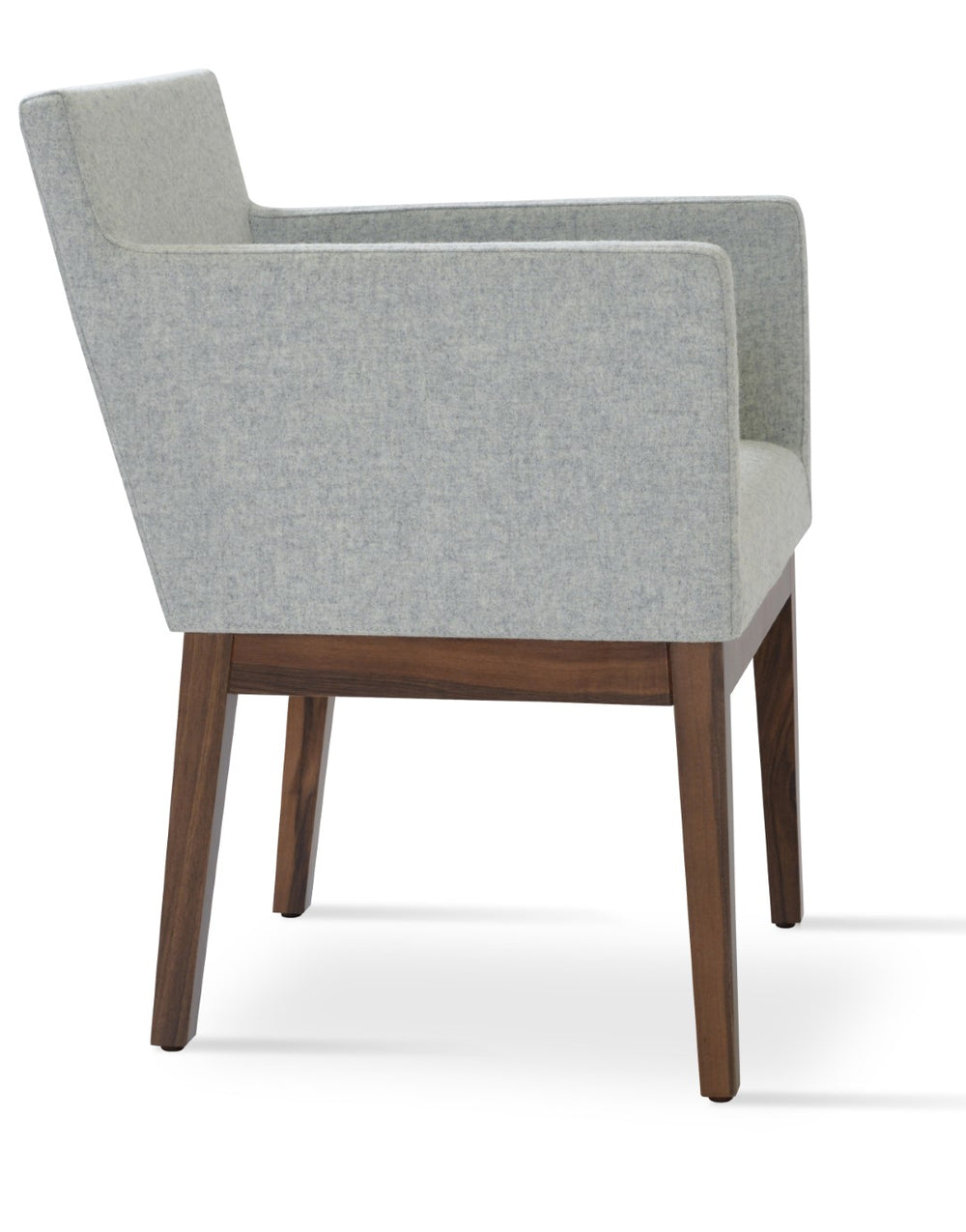 Soho Concept Harput Stylish Wood Lounge Armchair With Camira Era Fabric - 10 Year Warranty, Walnut & Orange Walnut,Orange  Soho-concept-dining-chair-04474