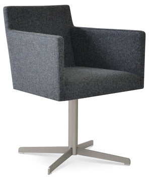 Soho Concept Harput Swivel Dining Chair – Elegant 4 Star Armchair With Durable Camira Fabric & 10-year Warranty Dark Grey  Soho-concept-dining-chair-04283