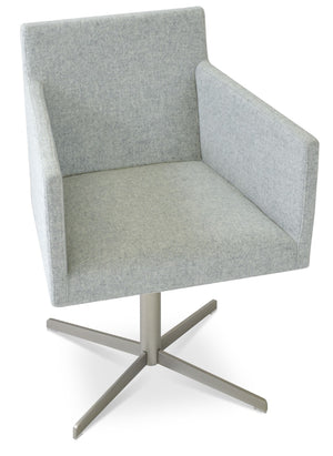 Soho Concept Harput Swivel Dining Chair – Elegant 4 Star Armchair With Durable Camira Fabric & 10-year Warranty Silver  Soho-concept-dining-chair-04286