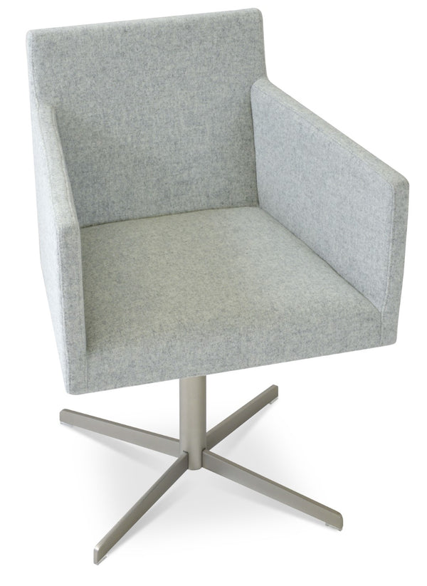 Soho Concept Harput Swivel Dining Chair – Elegant 4 Star Armchair With Durable Camira Fabric & 10-year Warranty Silver  Soho-concept-dining-chair-04286
