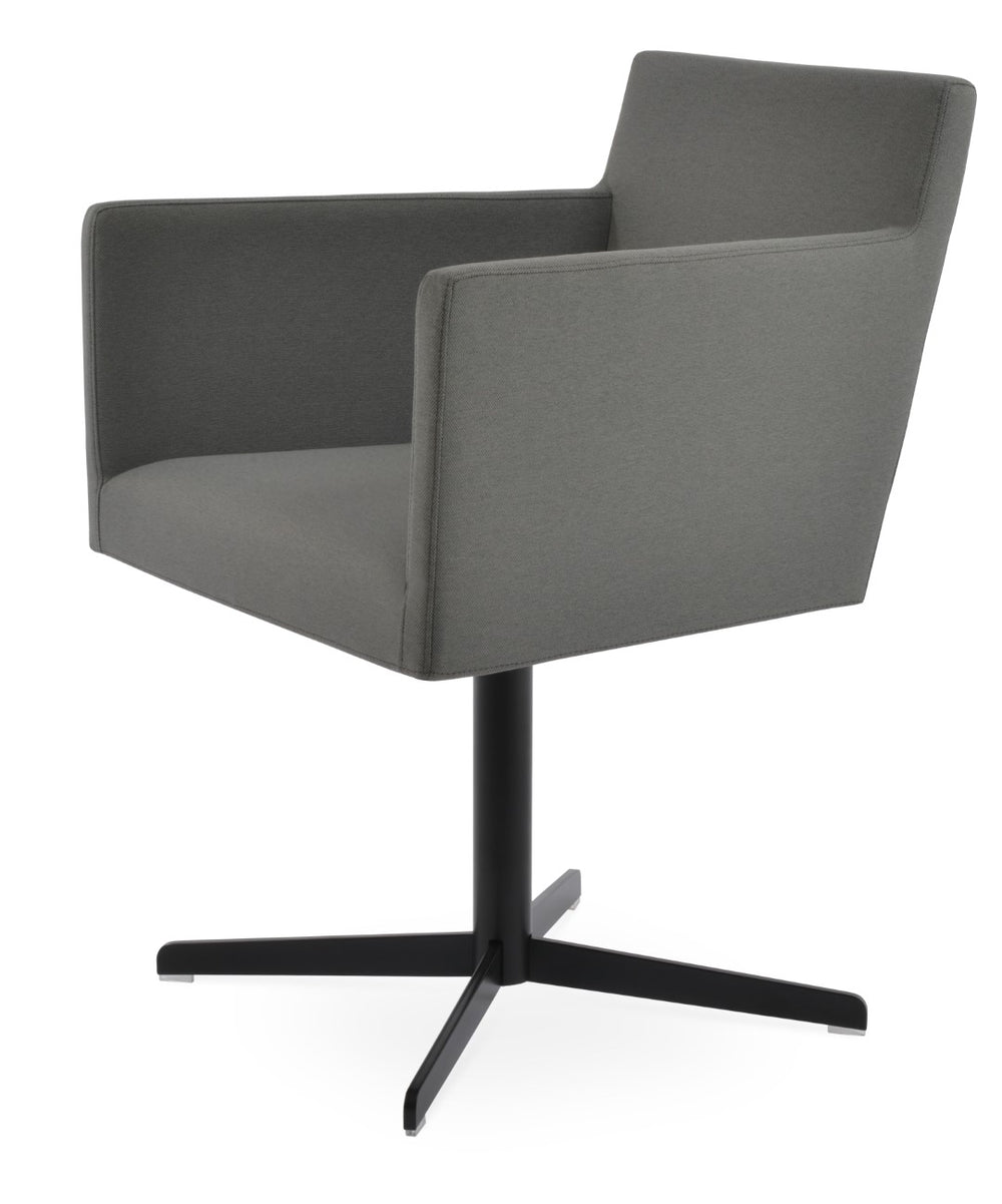 Soho Concept Harput Swivel Armchair: Elegant Dining Chair In Boucle, Velvet, Nubuck Fabrics With 10-year Guarantee Gold  Soho-concept-dining-chair-04267