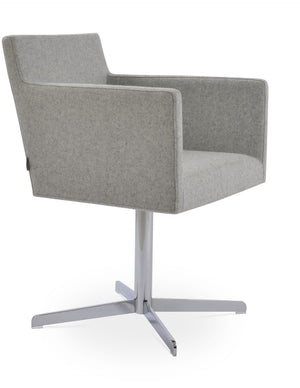 Soho Concept Harput Swivel Dining Chair – Elegant 4 Star Armchair With Durable Camira Fabric & 10-year Warranty Chrome,Silver  Soho-concept-dining-chair-04256