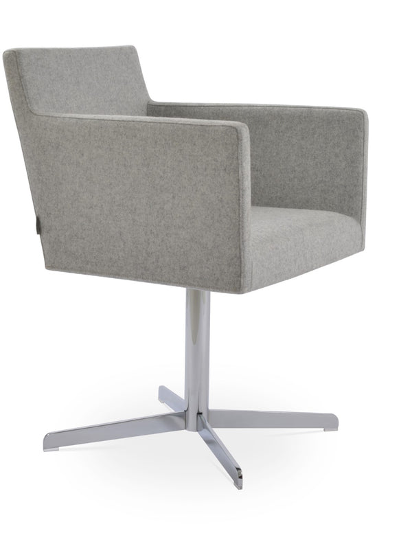 Soho Concept Harput Swivel Dining Chair – Elegant 4 Star Armchair With Durable Camira Fabric & 10-year Warranty Chrome,Silver  Soho-concept-dining-chair-04256
