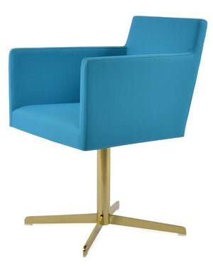 Soho Concept Harput Swivel Armchair: Elegant Dining Chair In Boucle, Velvet, Nubuck Fabrics With 10-year Guarantee Gold,Turquoise  Soho-concept-dining-chair-04266