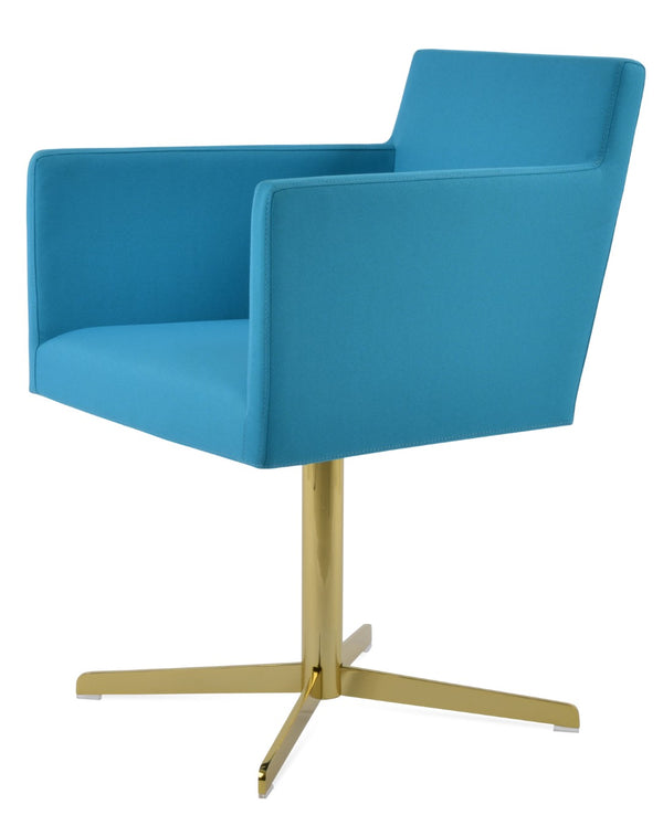 Soho Concept Harput Swivel Armchair: Elegant Dining Chair In Boucle, Velvet, Nubuck Fabrics With 10-year Guarantee Gold,Turquoise  Soho-concept-dining-chair-04266
