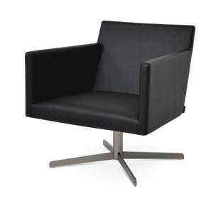 Soho Concept Harput Arm Office Chair - Ppm-fr Leatherette, 2-year Guarantee, Adjustable Heights, Supports 300 Lbs Black  Soho-concept-dining-chair-12054