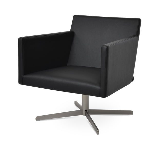 Soho Concept Harput Arm Office Chair - Ppm-fr Leatherette, 2-year Guarantee, Adjustable Heights, Supports 300 Lbs Black  Soho-concept-dining-chair-12054