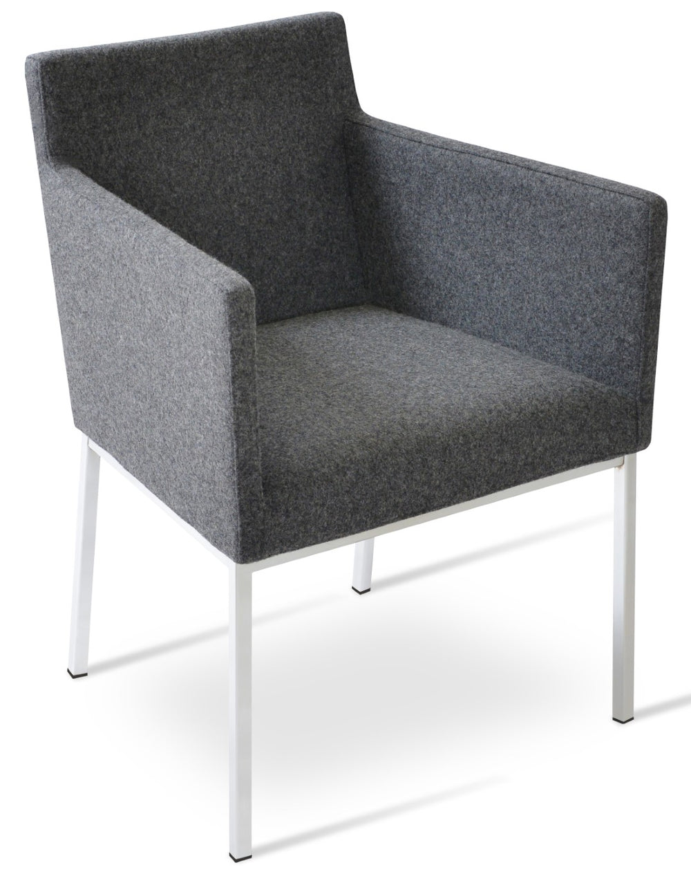 Soho Concept Harput Metal Armchair Dining Chair - Stylish Chrome Base, Durable Camira Fabric, 10-year Warranty Orange  Soho-concept-dining-chair-04314