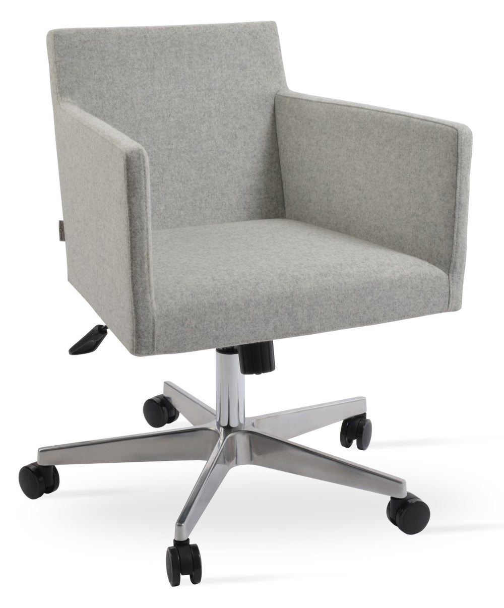 Soho Concept Harput Arm Office Chair - Luxury Camira Blazer Wool, 10-year Guarantee, Adjustable Heights & Colors Blue  Soho-concept-dining-chair-11880