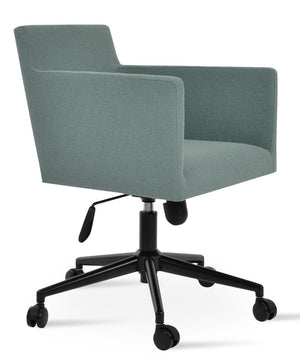 Soho Concept Harput Arm Office Chair - Luxury Camira Blazer Wool, 10-year Guarantee, Adjustable Heights & Colors Black  Soho-concept-dining-chair-11871