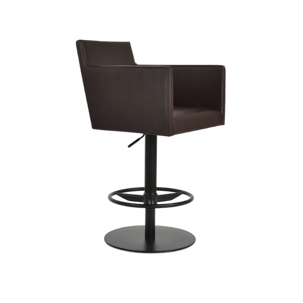 Soho Concept Harput Adjustable Piston Barstools & Counterstools - Luxurious Boucle Fabric, 10-year Guarantee, Stylish Black,Brown  Soho-concept-dining-chair-06913