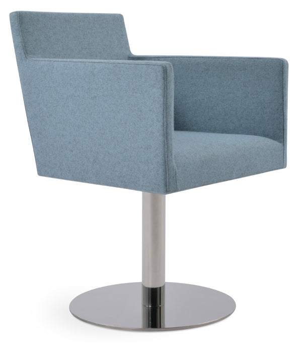 Soho Concept Harput Swivel Dining Armchair - Soft Ppm-fr Leatherette, Stylish Design & 2-year Guarantee, 350 Lbs Polished  Soho-concept-dining-chair-04359