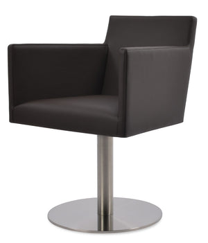 Soho Concept Harput Swivel Dining Armchair - Soft Ppm-fr Leatherette, Stylish Design & 2-year Guarantee, 350 Lbs Brown  Soho-concept-dining-chair-04353