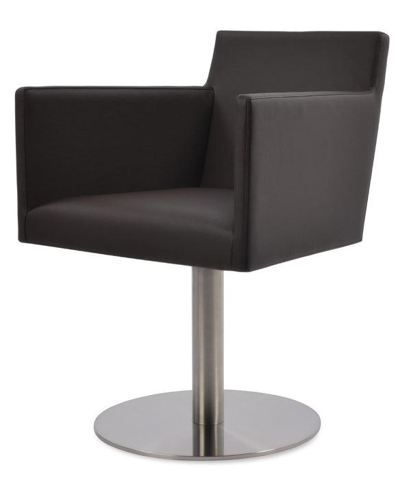 Soho Concept Harput Swivel Dining Armchair - Soft Ppm-fr Leatherette, Stylish Design & 2-year Guarantee, 350 Lbs Brown  Soho-concept-dining-chair-04353