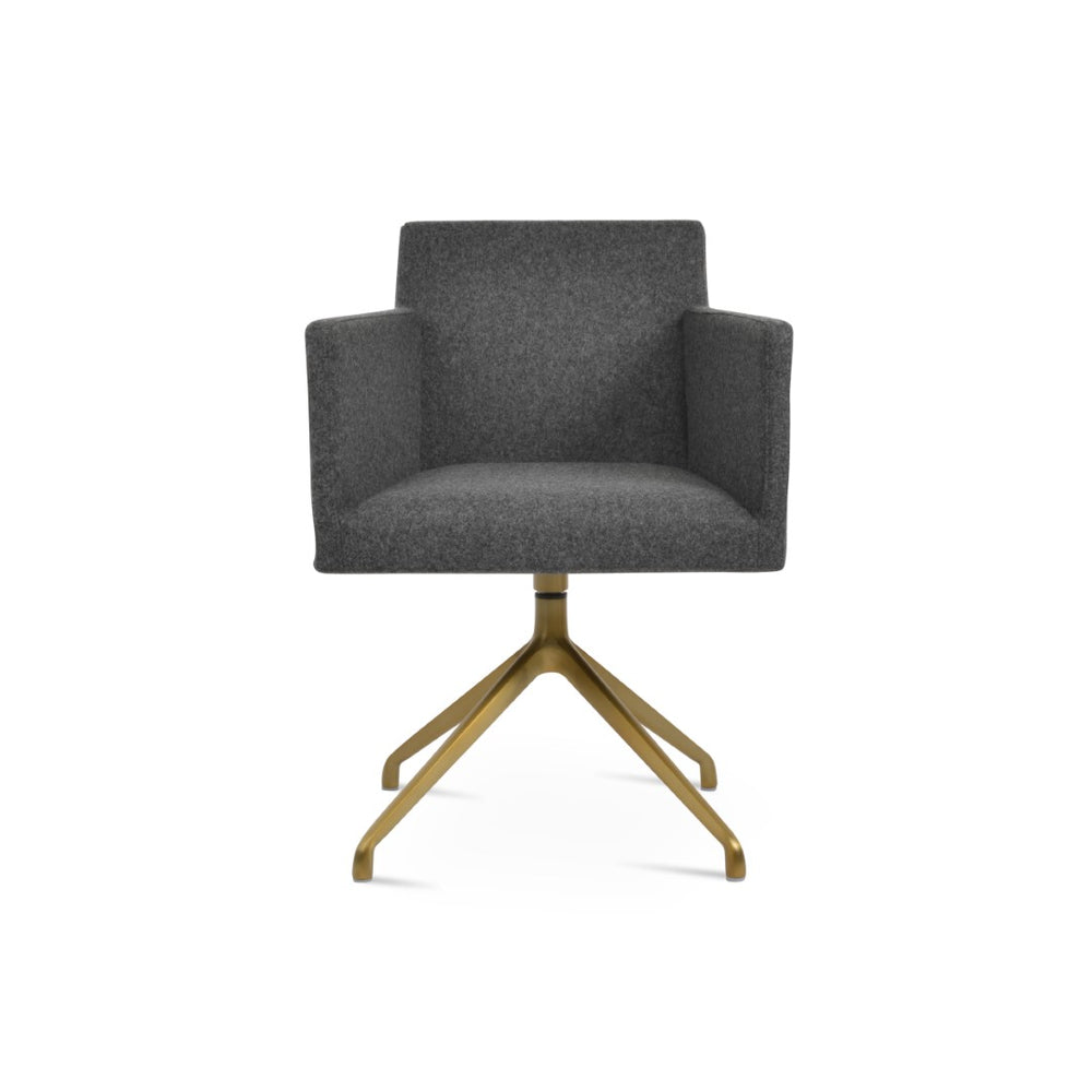 Soho Concept Solid Steel Dining Chair With Camira Blazer Wool Upholstery – 10-year Guarantee For Style & Comfort Dark Grey  Soho-concept-dining-chair-04362