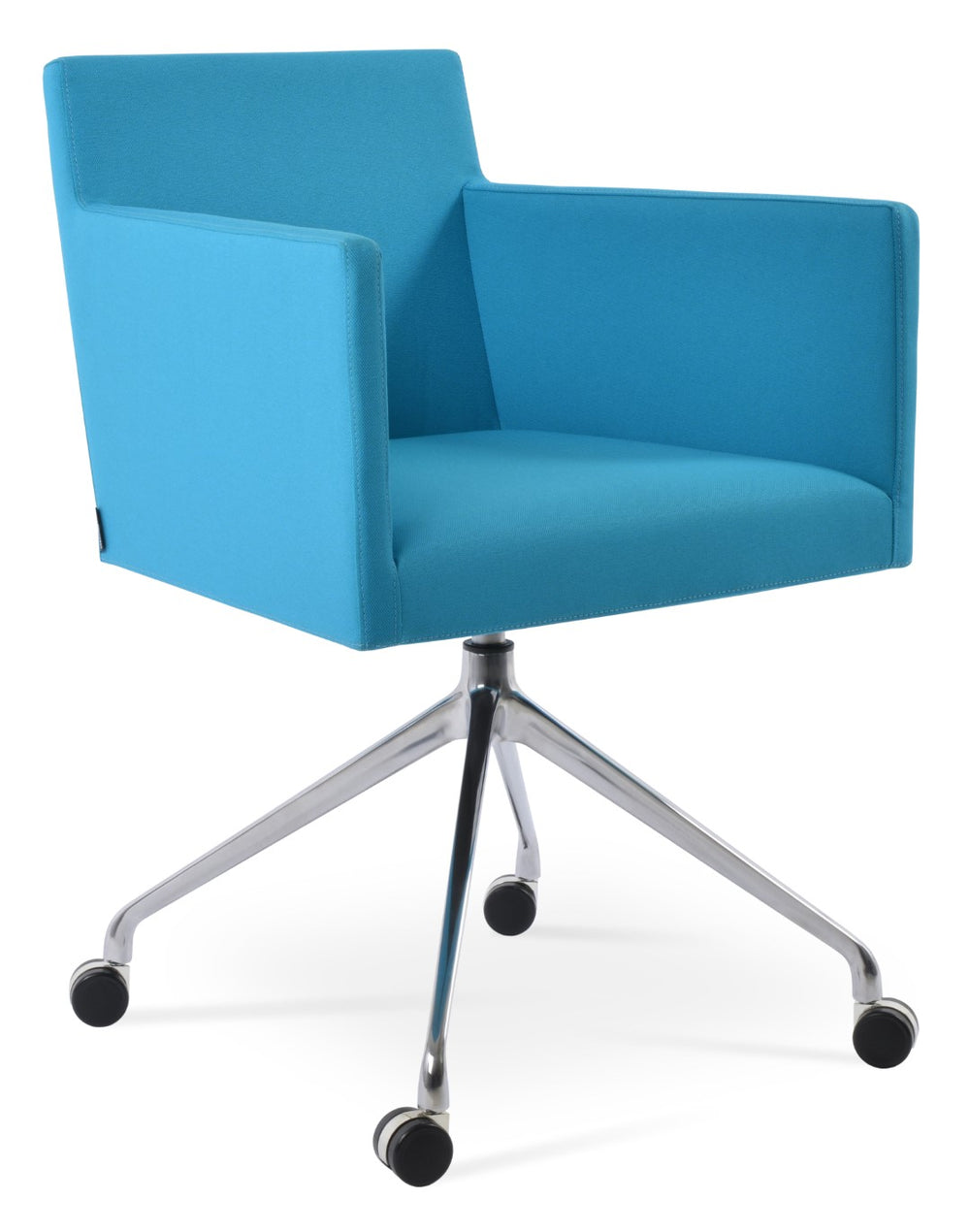 Soho Concept Harput Swivel Dining Chair - Stylish Armchair In Camira Era Fabric With 10-year Guarantee, Turquoise Black,Light Grey  Soho-concept-dining-chair-04378