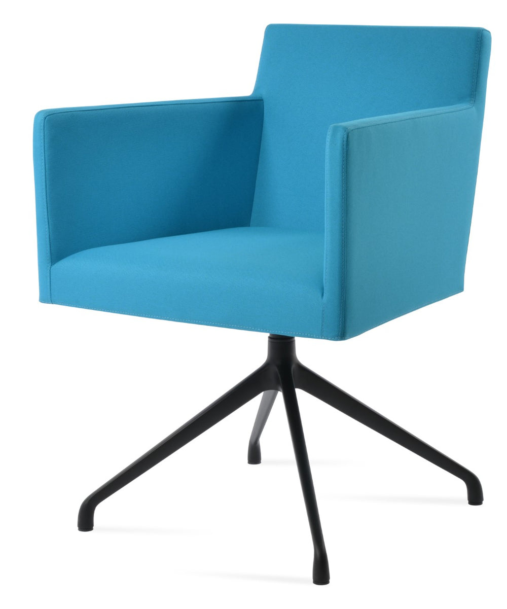 Soho Concept Harput Spider Armchair (Swivel) - Stylish Boucle, Velvet & Nubuck Fabrics With 10-year Guarantee! Black,Turquoise  Soho-concept-dining-chair-04377