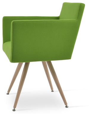 Soho Concept Harput Star Armchair Dining Chair - Premium Camira Era Fabric, 10-year Guarantee, Eco-friendly Design Natural  Soho-concept-dining-chair-04402