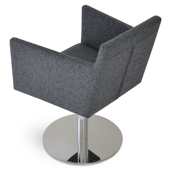 Soho Concept Solid Steel Dining Chair With Camira Blazer Wool Upholstery – 10-year Guarantee For Style & Comfort Chrome,Dark Grey  Soho-concept-dining-chair-04420