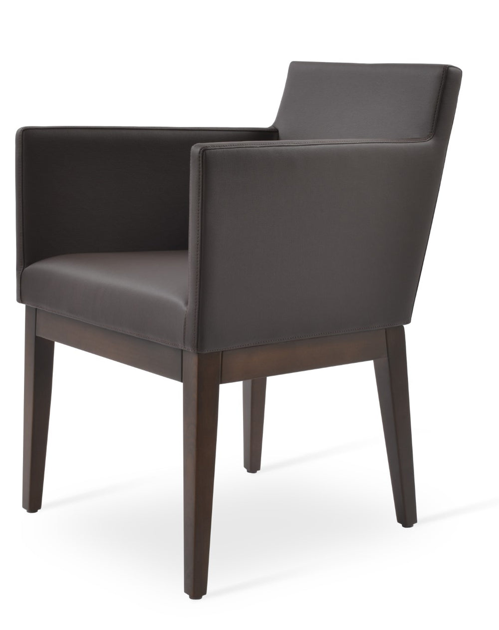 Soho Concept Harput Wood Lounge Armchair & Dining Chair - Stylish Leatherette, 2-year Guarantee, Limited Stock! Walnut,Black  Soho-concept-dining-chair-04479