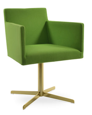 Soho Concept Harput Swivel Armchair: Elegant Dining Chair In Boucle, Velvet, Nubuck Fabrics With 10-year Guarantee Gold  Soho-concept-dining-chair-04267