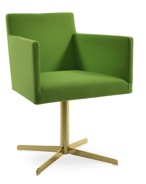 Soho Concept Harput Swivel Armchair: Elegant Dining Chair In Boucle, Velvet, Nubuck Fabrics With 10-year Guarantee Gold  Soho-concept-dining-chair-04267