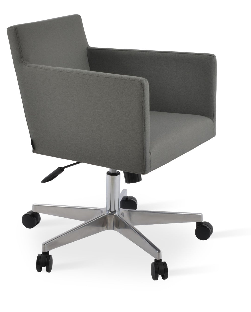 Soho Concept Harput Round Swivel Armchair - Luxurious Boucle, Velvet & Nubuck Fabrics, 10-year Guarantee, Grey Grey  Soho-concept-dining-chair-11870