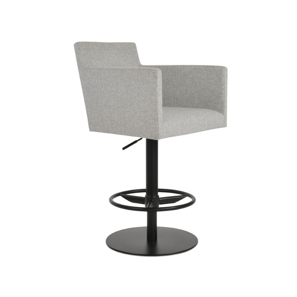 Soho Concept Harput Piston Barstools - Adjustable Swivel Stools With Wool Fabric, 10-year Guarantee, Durable Design Black,Silver  Soho-concept-dining-chair-06912