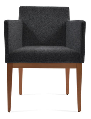 Soho Concept Harput Wood Armchair Dining Chair - Stylish Beech Base, Versatile Upholstery & 10-year Guarantee! Natural,Dark Grey  Soho-concept-dining-chair-04467
